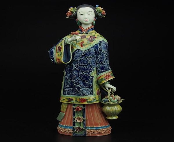 Poupée maître des belles dames de la chine ancienne, ornements de figurines, joyeux anniversaire, artisanat moderne en céramique fait à la main 2898069