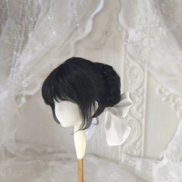 Perruque de poupée pour 1/6 1/3 1/4 1/8 SD BJD, perruque de cheveux noirs, princesse, faux cheveux, décoration princesse 240304