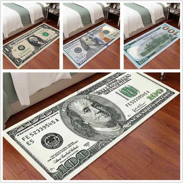 Dollar Tapis Argent Tapis Dollar Bill Runner Tapis Pour Chambre Tapis Rectangulaire Baie Vitrée Balcon Américain Couverture De Chevet L230619