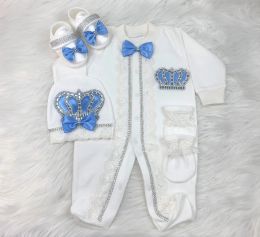 Dolling Boy Baby Set Vêtements Personnalisées tenue de bébé personnalisé Baby Angle Angle AIGE LACE DE LACE 4PCS LAYETTE