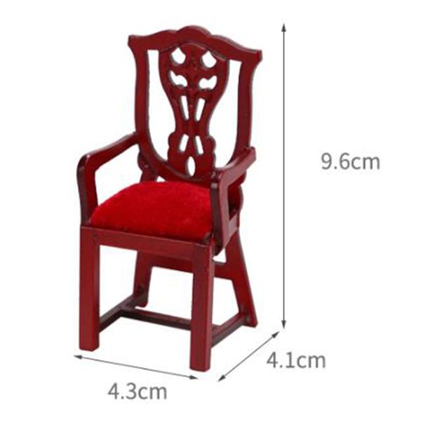 Couche de poupée fauteuils de poupée meubles miniatures chaises en bois mini chaise à bascule