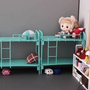 Poppenhuis miniatuur items stapelbed slaapkamer mini dubbeldoek 1:12 bjd poppen huis meubels accessoires decoraties meisjes speelgoed speelgoed