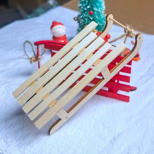 Dollhouse Miniature Slex Sled Christmas Scene décor Play House Toy Toy Coloring Sled Kids Toys Gift
