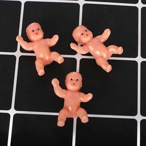 Poupées 1,2 pouce mini bébé poupée mini modèle de bébé forme de bébé mini-décoration utilisée pour le haut à gâteau et la baby shower statue 10 pièces S2452202 S2452203