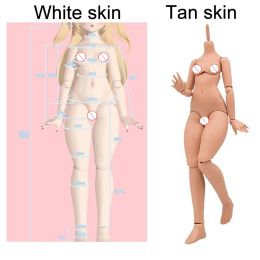 Dolls 1/4 Doll Body Parts 2.0 Versie 45 cm Wit/Tan Skin Gevaled Doll Accessories Soft PVC DIY Girl Dress Up Toy Gift (geen kleding)