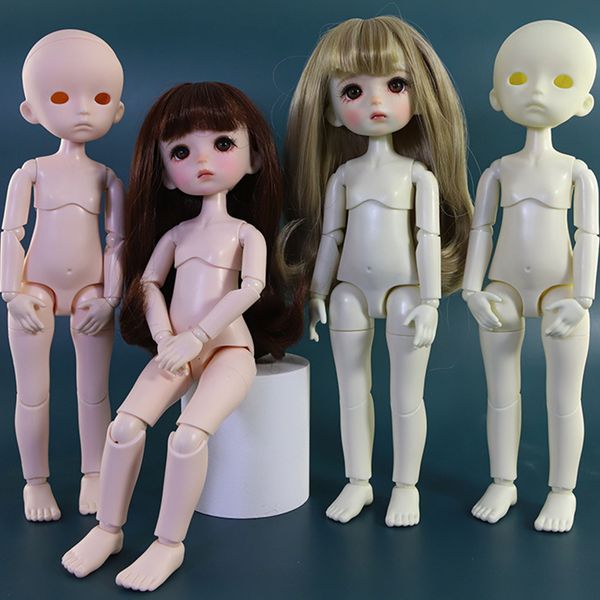 Dolls 1 6 BJD Doll Toys para niño y niña 20 Ball Jointed Swivel White Skin Naked No Makeup Girls 230613
