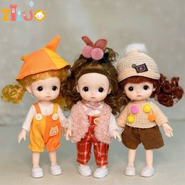 Poupées 112 BJD pour filles 16 cm Simulation 3D princesse habiller jouets de poupée pour enfants cadeaux d'anniversaire multijoints mignons 230923