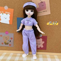 Muñecas 12 pulgadas 30 CM Bjd Anime Doll niños niñas de 4 a 16 años accesorios para casa de muñecas falda sombrero tocado con ropa vestir juguetes DIY