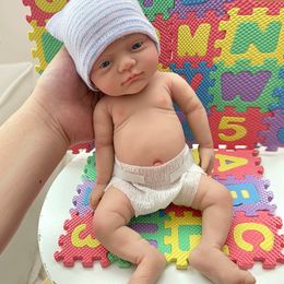 Poupées 12 "Micro Preemie Full Body Silicone Baby Doll Fille "Luna" Garçon "Toby" Réaliste Reborn Surprice Enfants Anti Stress 230906
