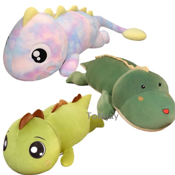 Muñecas 120cm gigante lindo dinosaurio cocodrilo peluche juguete pellizos dibujos animados animales muñecas gigly almohada para bebés para niños regalo de cumpleaños