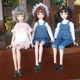 Dolls 16 BJD 30 cm Meerdere beweegbare gewrichten met schattige made -up modekleding Hoogwaardige Girl Toys For Friend Birthday Cadeau 230427