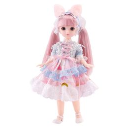 Muñecas 16 muñecas bjd para niñas Muñeca con bisagras de 30 cm con ropa Rubia Ojos marrones Juguetes articulados para niños Juegos de articulaciones esféricas 220826