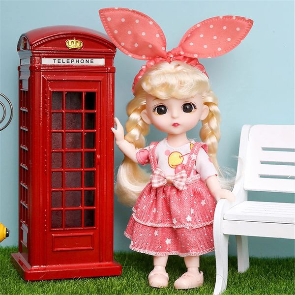 Poupées 16 cm BJD poupée avec vêtements et chaussures 112 mobiles 13 articulations mignon doux visage princesse fille cadeau bébé jouets 231115