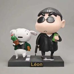 Muñecas 16 cm Crayon Shin-Chan Modelo Muñecas Figura de Anime Cosplay Platinum Saber Figurita Acción Modelo de Mano Regalos para niños Decoraciones de Escritorio L2403