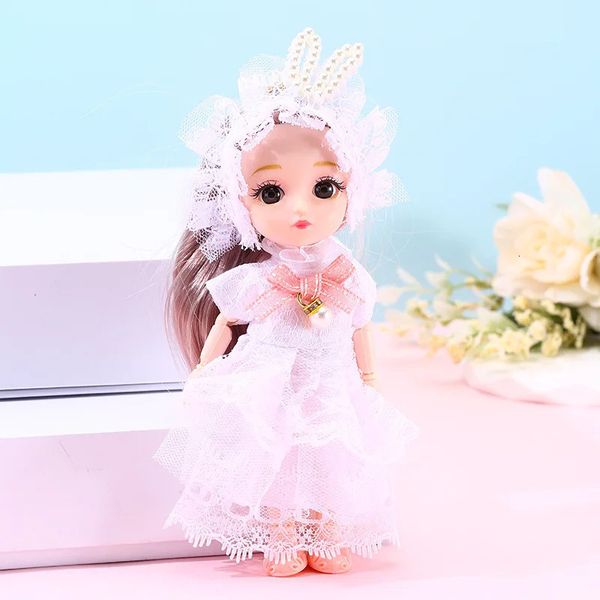 Muñecas 16 cm lolita princesa muñeca bjd con ropa y zapatos linda cara dulce 1 12 articulaciones móviles figura de acción regalo niño niña juguete 231124