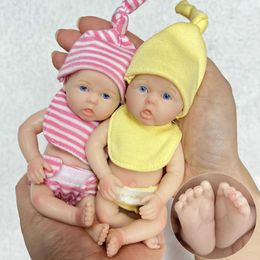 Poupées 16 cm mini silicone bébé renaît fille et garçon 3d dessin veines visibles tactiles doux poupée régénérée réaliste S2452201 S2452201 S2452201