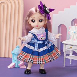 Poupées 16 cm princesse BJD poupée avec des vêtements et des chaussures Lolita mignon doux Face1 12 articulations mobiles figurine cadeau enfant enfant fille jouet 231031