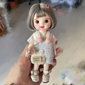 Poppen 17 cm mini schattige BJD-poppen mode volledige set kleding prinses make-up gewrichten beweegbare accessoires 16 cm 1/8 pop meisjes kind speelgoed geschenken 230920