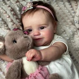 Muñecas 18 pulgadas Reborn Toddler Doll Bebés Maddie Baby Cuerpo completo Vinilo Realista 231130
