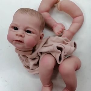 Muñecas 19 pulgadas Reborn Doll Kit Realista Soft Touch DIY Pintado Doll Parts Lindo Cumpleaños Regalos de Navidad Reborn Doll Toy 230627