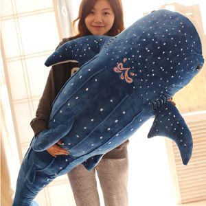 Poupées 1pc 100cm Géant grande taille drôle de requin doux swark jouet en peluche en peluche mignon lecture de lecture oreiller apaiser coussin cadeau pour les enfants