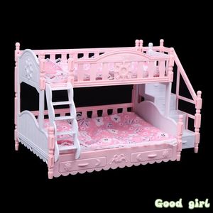 Poppen 1PC 112 Poppenhuis Miniatuur Simulatie Europese Prinses Tweepersoonsbed Voor BJD Meubels Speelgoed Trap 231012