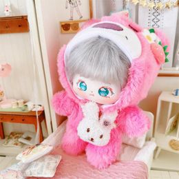 Muñecas 1SET 20CM pakaian boneka bintang menikmati Pink Beruang dan tas berdandan mewah lucu aksesoris Kpop EXO idola penggemar DIY hadiah mainan 230905