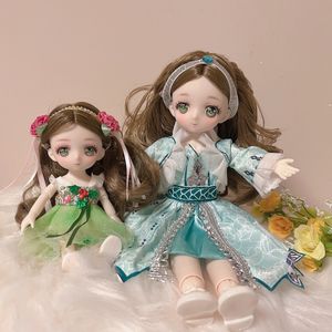 Poupées 2 poupées ensemble complet 112 Mini BJD articulations mobiles mode décontractée princesse vêtements costume accessoires décoration fille cadeau jouets 230822