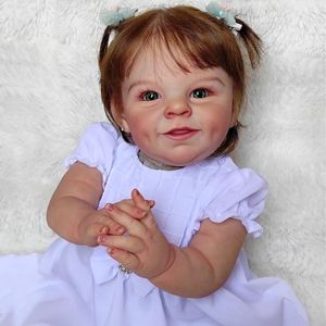 Dolls 20 22 inch Shaya Beb Reborn afgewerkt geschilderd Aangepaste Toddler Girl Baby met geworteld haar Muecas Para Nias 230508