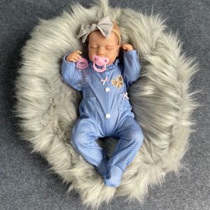 Poppen 20 inch Loulou Bebe Reborn Dolls 3D Skin realistische baby levende levensechte pasgeboren handgemaakte Vinyl Doll Kids Girls Gift