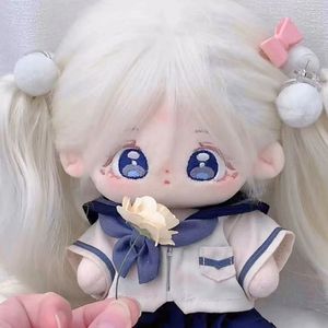 Dolls 20 cm Baby Doll W Hair Plush Doll's Toy Accessories IDOL Katoen Baby knuffels Gevulde speelgoed Fans Collectie Geschenk 230613