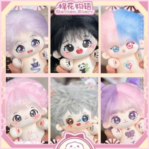 Poupées 20cm papillon / pêche / pluie peluche de poupée humaine figure bébé poupée mignon face kawaii nue coton coton poupées peluches farces toys cadeaux