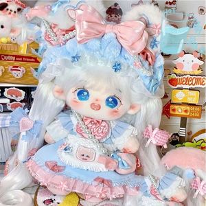 Bambole 20 cm Kawaii Anime Peluche in cotone Bambola fai da te con vestiti Collezione di cuscini Figura carina Peluche morbido Ragazza Regalo di compleanno per bambini 230923