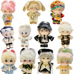 Muñecas 20 cm Kawaii Idol Plush Cotton Doll relleno súper estrella Figura Muñecas Fat Body Fath Fashion Boys Soft Toys puede cambiar de ropa Regalos