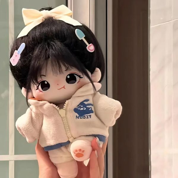 Poupées 20 cm en peluche poupée humaine figure bébé poupée visage mignon Kawaii poupées de corps en coton nu peluches jouets cadeau sans attribut 230920