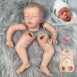 Dolls 20 inch Jude afgewerkt geschilderd Reborn Sleeping Doll Size Kit Niet -geassembleerde levensechte zachte touch flexibele onderdelen 230821