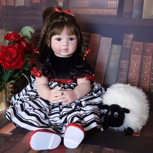 Poupées 24 pouces vraie princesse fille bébé poupée à vendre poupée ethnique enfants tout le corps en silicone souple toucher réel poupée 230531