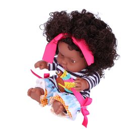 Poppen 25 cm 9 8in Afrikaanse Meisje Levensechte Baby Spelen Pop Kinderen Kids Peuter Speelgoed Verjaardag GiftQ8 051C 230714