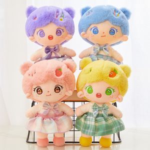 Dolls 25 cm Kawaii Girl Doll Anime Plush Girls speelgoed Gevulde zacht dieren kussen verjaardagscadeau voor kinderen kinderen 230814