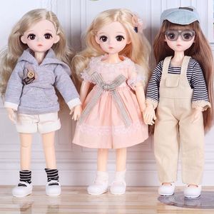 Poupées 26 cm cheveux longs Bjd 16 poupée pour fille ensemble complet balle jointe bricolage jouets avec robe vêtements grands yeux enfants cadeau d'anniversaire mignon 230607