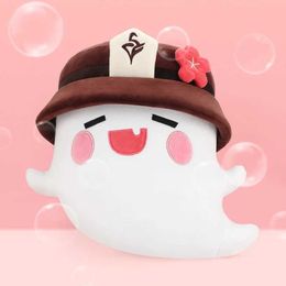 Dolls 27cm Genshin Impact Hu Tao Ghost Hat Plushie Toy Game Character Puled Doll Soft Sleeping Pillow Fans Collection For Girls Gift G240529