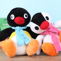 Muñecas 28 cm Pingu genuino Plush Doll Noot Noot Pingu y Pinga Figura Almohada Penguin Penguin suave peluche