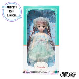 Poppen 30 cm 12 "prinses BJD pop GD07 met kleding schoenen 16 schaal Kawaii Angel Elf jurk model actiefiguur cadeau speelgoed voor meisje 231124