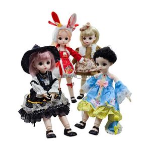 Poppen 30 cm BJD Anime pop voor meisjeskleding en meerdere verwijderbare gewrichten 1/6 4D Blink Eyes Levendige pop DIY Aankleden Verjaardagscadeau Speelgoed