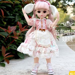 Dolls 30 cm BJD Doll Lolita -jurk 15 Roerende gewrichten met schoolpak Make Up Diy Gifts For Girl Animal BJD Toy 230814
