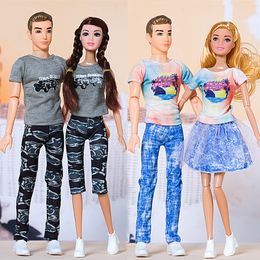 Muñecas 30 cm pareja s muñeca novio novia Ken conjunto completo 16 115 pulgadas niña niño juguetes con ropa niños regalo 230712