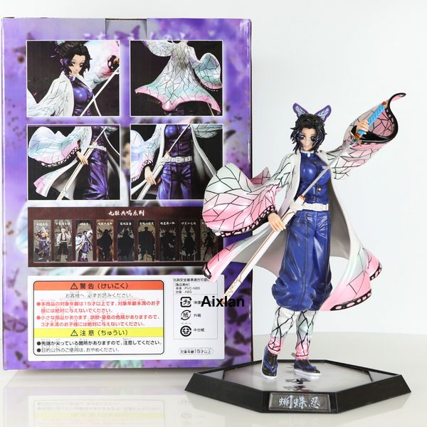 Poupées 30CM Demon Slayer Anime Figure Kochou Shinobu PVC Action Figure Sugikuni Yoriichi Daki Giyuutarou Collection Modèle Poupée 230804