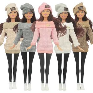 Poppen 30 cm volledige set van 1/6 damespoppen met kleding en hoeden trui meisje verkleed als speelgoedcadeau S2452202 S2452203