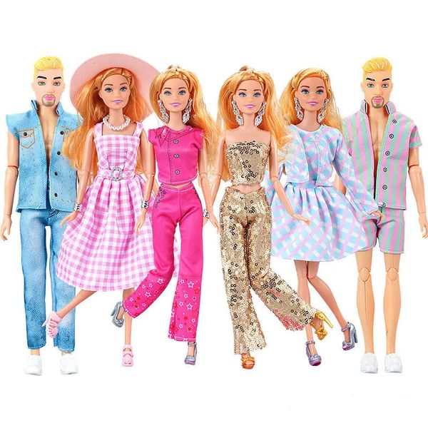 Poupées 30 cm mâle femme poupée ensemble complet 16 Bjd Ken avec des vêtements filles habiller jouets cadeaux 231207