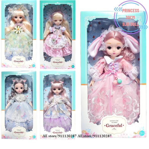 Poupées 30 cm princesse elfe BJD poupée GD19 23 articulations mobiles 12 